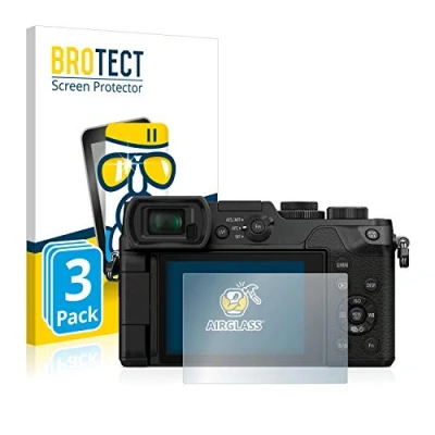 Abbildung von BROTECT Schutzglas für Panasonic Lumix DMC GX8 (3 Stück) Schutzfolie Panzer Folie Glas [Extrem Kratzfest 9H, Anti Fingerprint, Ultra Transparent]