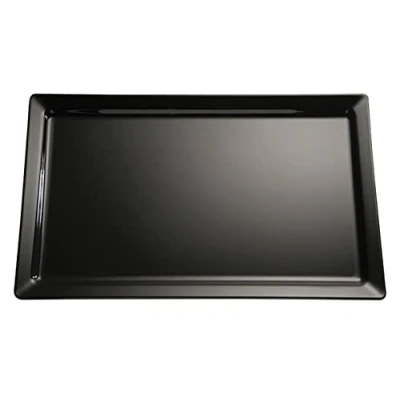 Abbildung von APS 79007 Tablett Friendly Tray (GN 1/2), schwarz, hergestellt auf gebrauchtem Plastik, 100% umweltschonend, 32,5 x 26,5 cm