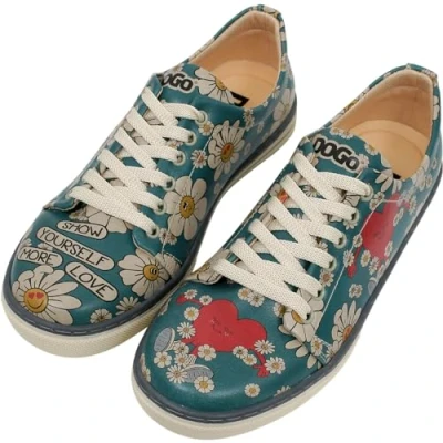 Abbildung von Dogo SHOW Yourself MORE LOVE Sneaker low, Damen, Größe: 39, Blau Schuhe