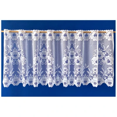 Abbildung von Weckbrodt Scheibengardine &quot;Marburg&quot;, (1 St.), Bistro, Gardine, Jacquard, floral, geblümt, Stangendurchzug