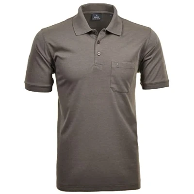 Abbildung von RAGMAN Herren Kurzarm Softknit Poloshirt Small, Macchiato 870