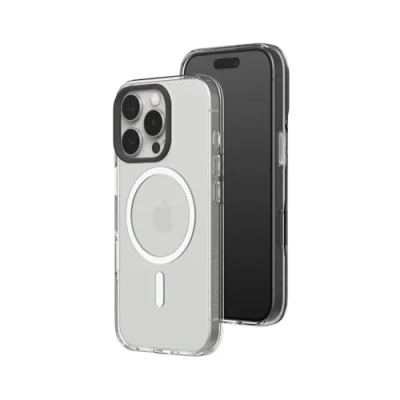 Abbildung von RhinoShield Clear Case kompatibel mit MagSafe für [iPhone 16 Pro Max]Überragende Magnetstärke, Vergilbungsresistenz, Kristallklar, optimaler Schutz und personalisierbar Schwarz Kamera Ring