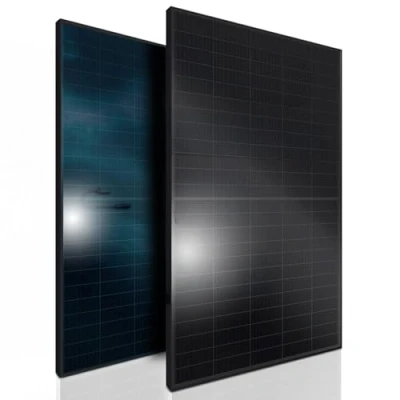 Abbildung von SUNNIVA® Solarpanel FULL BLACK Bifazial Glas/Glas 598 Watt PV Panel PMax 2 x 460W Bifacial Solar modul n type, geeignet für Balkonkraftwerk (2er), IP68, Photovoltaik