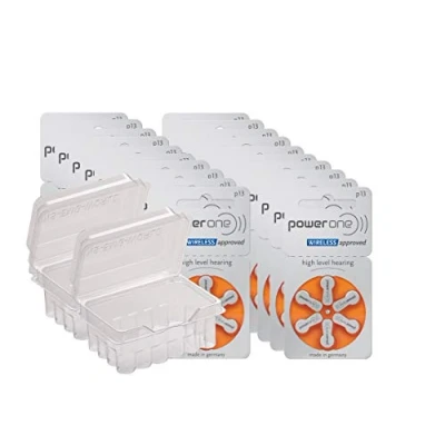 Abbildung von wns emg world Big Box Pack Powerone Typ 13 Hörgerätebatterie Zinc Air PR48 ZL2, 120 Stück