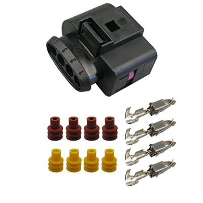 Abbildung von Stecker kompatibel zu VW, Audi, SEAT, Skoda 1J0973724, 1J0 973 724 Multi Reparatursatz 4 pol. Buchse 1,00² 2,50² Zündspule