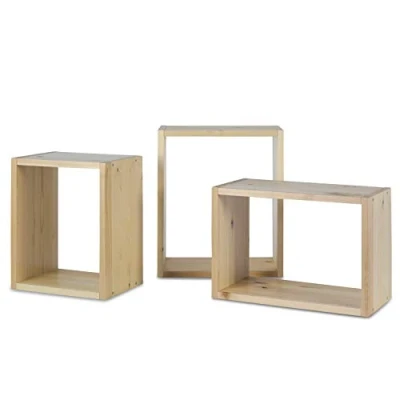 Abbildung von Homestyle4u Wandregal Regal 3er Set Hängeregal Holzregal Holz Natur