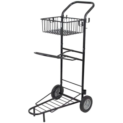 Abbildung von Premiere Stallwagen mit Korb und 1 Schaffell lammfell sattelkissenunterlage Bridoon Carrier One Size Schwarz