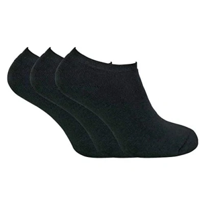 Abbildung von sock snob 3er Pack Herren Winter Kurz Sneaker Thermosocken mit Inner Fleece (39/45, TTS Black)