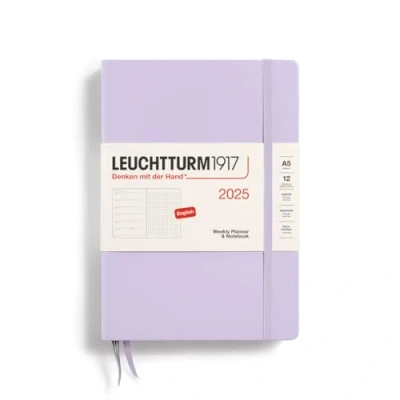Abbildung von LEUCHTTURM1917 370661 Wochenkalender &amp; Notizbuch Dotted Medium (A5) 2025, Lilac, Englisch
