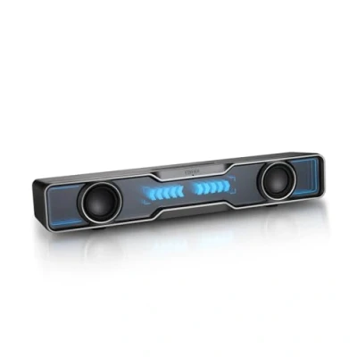 Abbildung von Edifier QS30 Multimedia Soundbar mit Dynamischer Beleuchtung, Bluetooth V5.4, Verstärktem Bass, Mehreren Soundeffekten für Desktop/PC/Laptop Schwarz