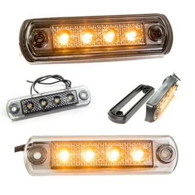 Abbildung von Web Truck Begrenzungslicht SLIM, Markierungsleuchte DARK Graphite, Sparset Umrissleuchte orange 12/24V Begrenzungsleuchte Positionsleuchte dünn 2 Stücke Auto Bus LKW PKW ATV Wohnwagen Anhänger