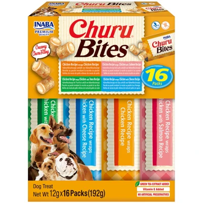 Abbildung von INABA Churu Bites Hundesnacks Multipack Huhn 16 Stück
