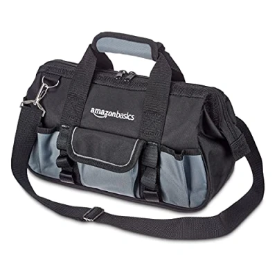 Abbildung von Amazon Basics Werkzeugtasche, 32 cm, Schwarzes
