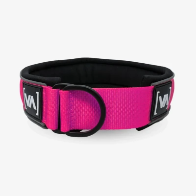 Abbildung von VITOMALIA® Ultraleichtes 4cm breites reflektierendes Zugstopp Hundehalsband, Robustem Nylon und Weichem Neopren, Halsband für mittelgroße Hunde, (4cm/L = 45cm 56cm, Pink)