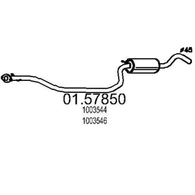 Abbildung von MTS 01.57850 Mittelschalldämpfer 1900 FORD: FIESTA 4, Puma