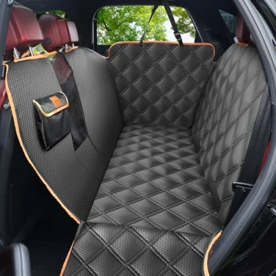 Abbildung von KYG Hundedecke Auto Rückbank Autoschondecke Hund Rücksitz wasserdicht &amp; Kratzfest für PKWs und SUVs mit Seitenschutz Sichtfenster 135x175cm