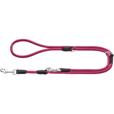 Abbildung von HUNTER Freestyle Retrieverleine, integrierter Halsung, robust, wetterfest, 1,0/120 cm, himbeer