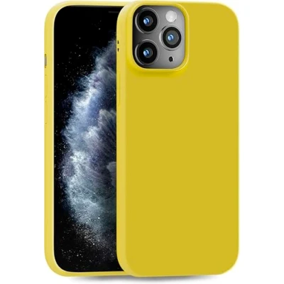 Abbildung von MyGadget Hülle kompatibel mit iPhone 11 Pro robuste Handyhülle TPU Case Slim Silikonhülle Back Cover Kratzfest Schutzhülle matt Gelb