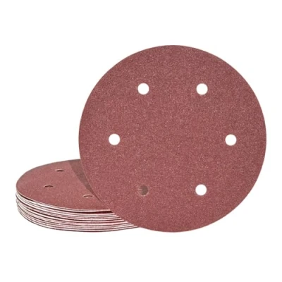 Abbildung von MioTools Schleifscheibe Ø 225 mm 6 Loch Klett Schleifscheiben für Trockenbauschleifer, Normalkorund, 25 Stk., K120