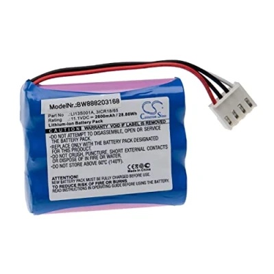 Abbildung von vhbw Akku kompatibel mit Mindray MEC6, uMEC, uMEC10 Medizintechnik (2600mAh, 11,1V, Li Ion)