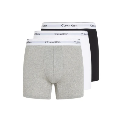 Abbildung von Calvin Klein Underwear Modern Stretch Boxer Brief 3 PACK Panties, Herren, Größe: 4XL, Grey heather/white/black