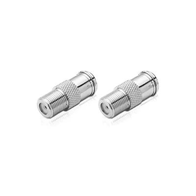 Abbildung von conecto Antennen Adapter, F Buchse auf IEC Buchse, Adapter zum Verbinden von Anschlüssen mit Sat Anschlüssen, 2er Set