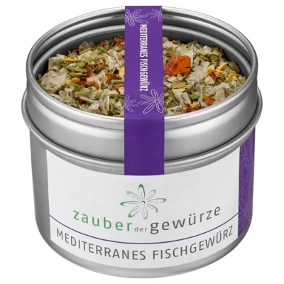Abbildung von Zauber der Gewürze Mediterranes Fischgewürz Fischgewürzmischung ideal zum Grillen, Marinieren und Verfeinern von Fisch Meeresfrüchten, 50 g
