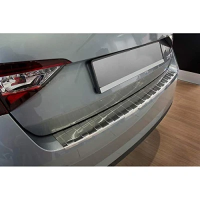 Abbildung von Avisa Edelstahl Heckstoßstangenschutz kompatibel mit Skoda SuperB Liftback 2015 2019 &amp; &#039;Ribs&#039;