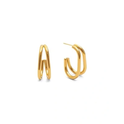 Abbildung von Singularu Double Bossa Ohrringe goldcoloured, Damen, Größe: One Size, Gold/coloured