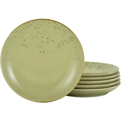 Abbildung von CreaTable Dessertteller &quot;Essteller NATURE COLLECTION&quot;, (Set, 6 St.), Teller Set für Personen, Ø 21 cm, Steinzeug