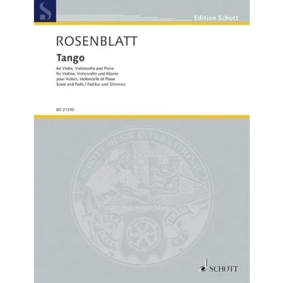 Abbildung von Tango: Violine, Violoncello und Klavier (Klaviertrio). Partitur Stimmen. (Edition Schott)