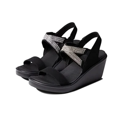 Abbildung von Skechers RUMBLE ON CHART TOPPER Keilsandalette, Sommerschuh, Sandale, Keilabsatz, mit elastischen Riemchen