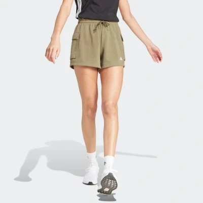 Abbildung von adidas Damen Essentials SMALL Logo French Terry Cargo Shorts, warm Clay/White, XXL
