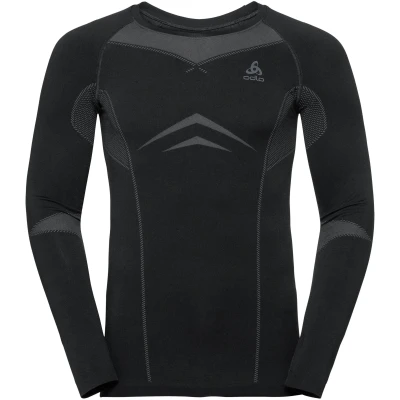 Abbildung von Odlo Herren BL TOP Crew Neck l/s Fundamentals Performance WARM Langarmshirt, Black Graphite Grey, XXL