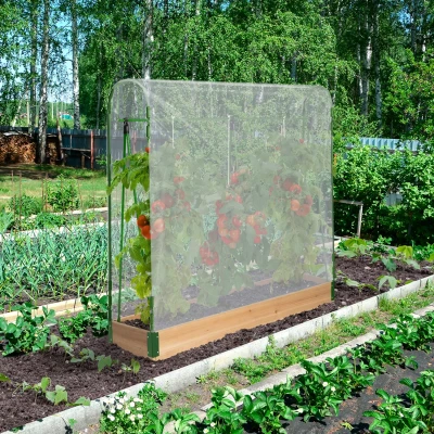 Abbildung von IDMarket Spezielles Tomatengewächshaus Wachstumsset, Komplettset Plane + Halterung