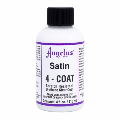 Abbildung von Angelus Satin 4 Coat, Schutzlack für Leder, Plastik, Holz, seidenmatt, 29,5 ml