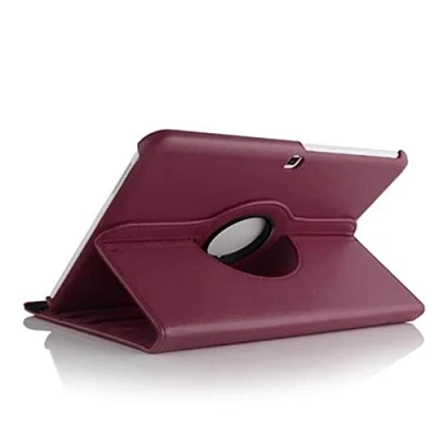 Abbildung von Cadorabo Hülle kompatibel mit Samsung Galaxy Tab 4 (10.1 Zoll) Tablethülle ohne Auto Wake Up aus Premium Kunst Leder Flip Klappbare Stoßfeste Cover für Tasche in Lila