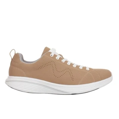 Abbildung von MBT M1500 Slip On Damen Schnürschuhe. Anatomische und Bequeme Walking Sneakers. Physiologische Komfort Stabilitätsschuhe mit gebogener Sohle. Moderne Braun