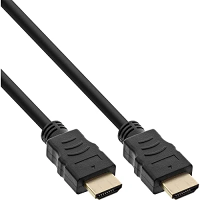 Abbildung von InLine 17002P HDMI Kabel, High Speed mit Ethernet, Stecker / Stecker, schwarz gold, 2m