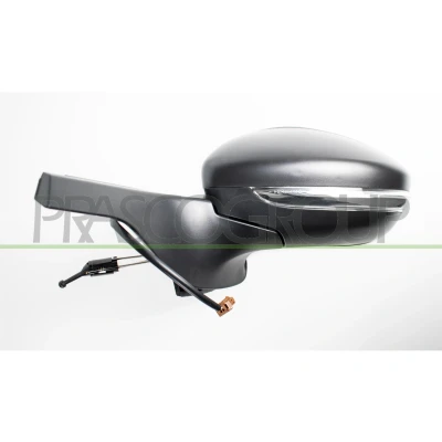 Abbildung von Außenspiegel Prasco CI3287314 mit Kabel links schwarz konvex, ungetönt CITROËN: C3 III