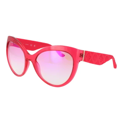 Abbildung von Guess Damen GU00130 72U Gläser SONNENBRILLEN Injiziert Rosa Bordeaux Schmetterling Normal