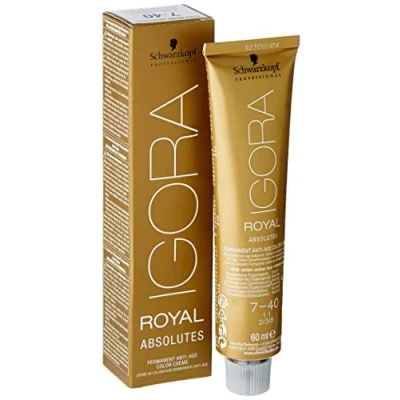 Abbildung von Schwarzkopf Professional Igora Royal Absolutes 7 40 mittelblond beige natur, 1er Pack (1 x 60 ml)