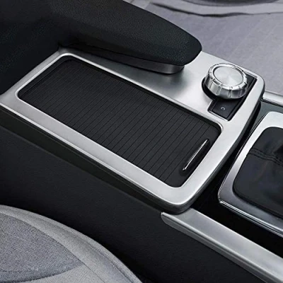 Abbildung von Für C Klasse W204 2008 2014 Auto ABS Matt Silber Mittelkonsole Getränkehalter Rahmen Trim Zubehör Benz E W212 Coupe W207 C207