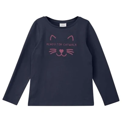 Abbildung von s.Oliver Longsleeve AUS MIT Artwork Langarmshirt für Kinder, Größe: 116/122, Tiefblau