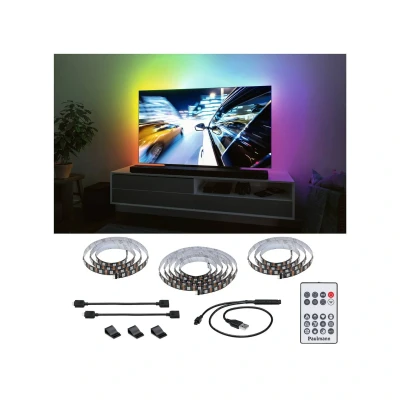 Abbildung von Paulmann LED Streifen USB Strip TV Beleuchtung 75 Zoll 3,1m Dynamic Rainbow RGB 5W, 1 flammig