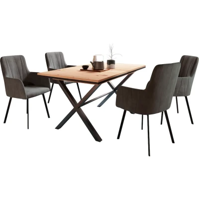 Abbildung von HELA Essgruppe &quot;Karina&quot;, (Set, 5 tlg.), Ausziehbar 160 200 cm, Sessel 360 drehbar