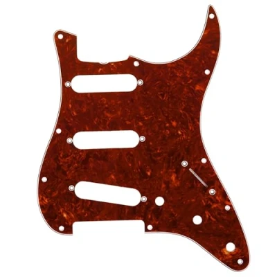 Abbildung von Musiclily Pro 11 Löcher SSS Vintage 60s 64 Strat Pickguard Gitarren Schlagbrett für American Stratocaster E Gitarre, 4 lagig Tortoise