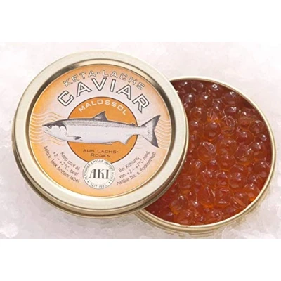 Abbildung von Keta Lachs Kaviar von AKI 125g Dose