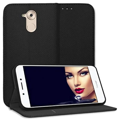 Abbildung von mtb more energy® Schutz Tasche Bookstyle für Honor 6C / Huawei Nova Smart (5.0&#039;&#039;) schwarz Kunstleder Klapp Cover Hülle Wallet Case