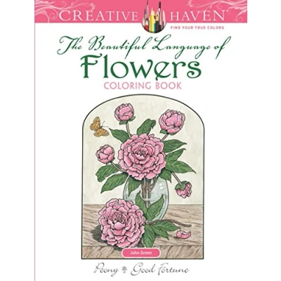 Abbildung von Creative Haven The Beautiful Language of Flowers Coloring Book (Creative Book)